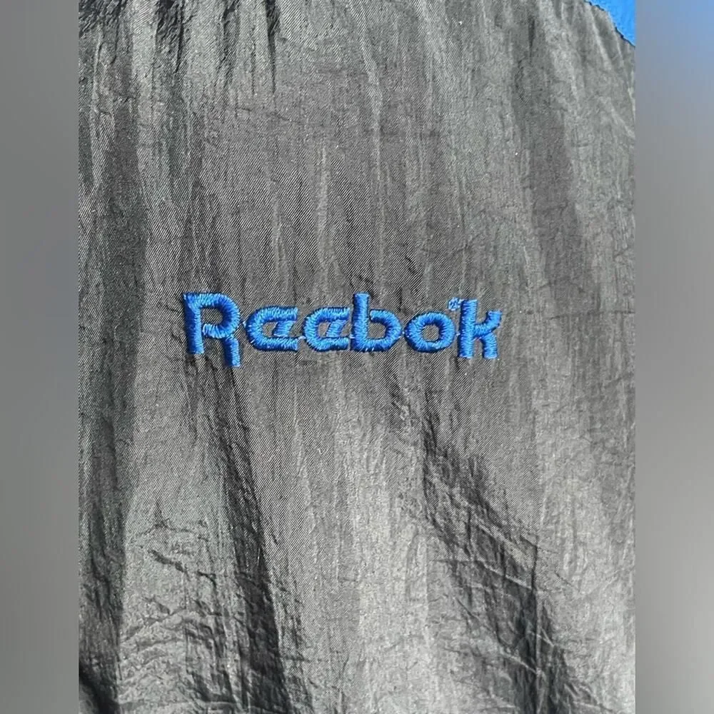 Vintage Reebok Blue & Black Windbreaker Size Large